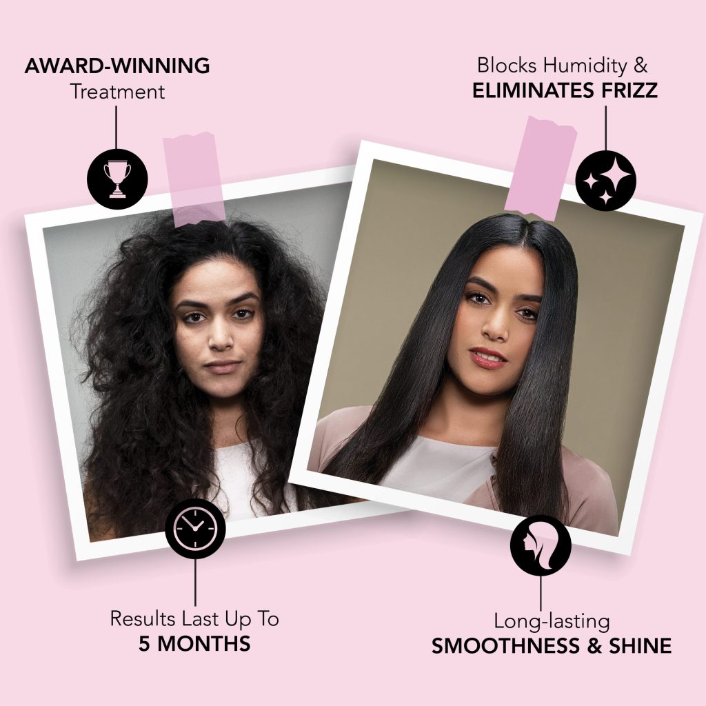 Frizz-free, shiny hair after keratin smoothing treatment in Saigon’s humid climate